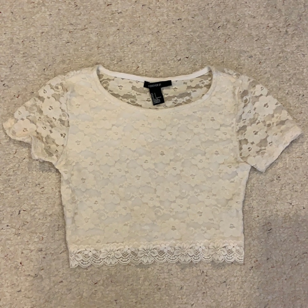 Forever 21 lace crop top